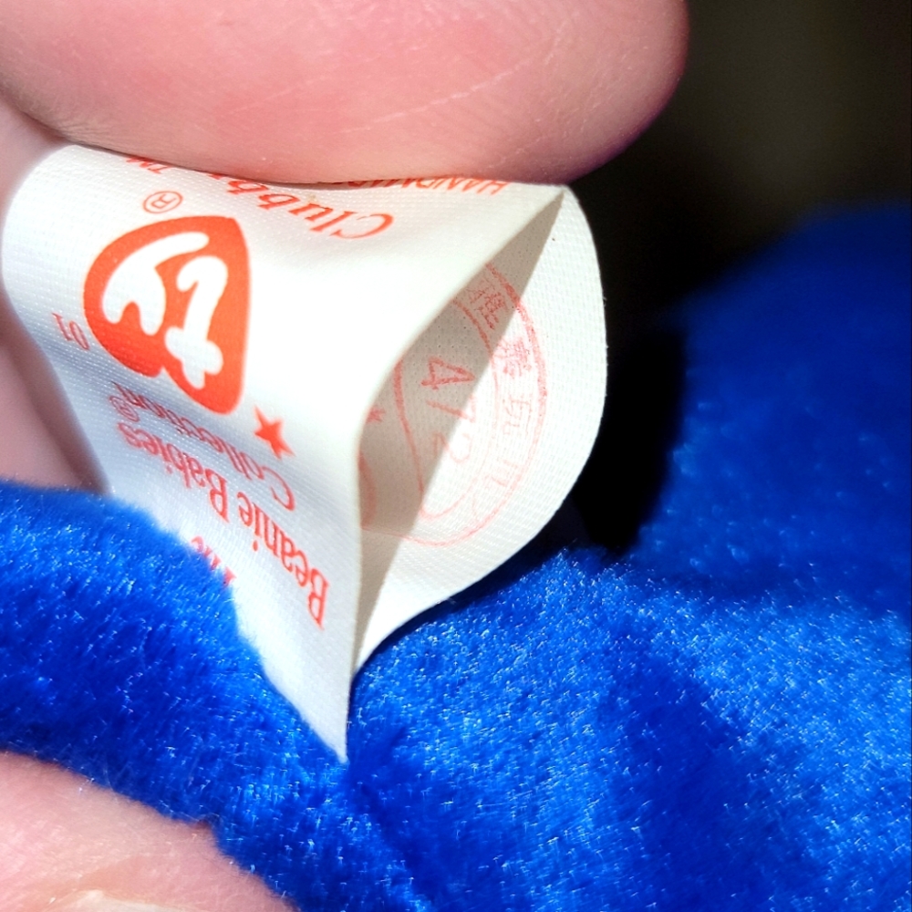Ty Beanie Babies Clubby Mint Condition P.E Pellets Rare Stamp Error #472 NWT - Picture 10 of 14